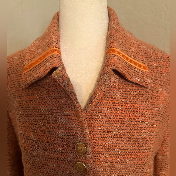 Vintage St John’s orange / coral / peach knot jacket - Picture 1 of 5